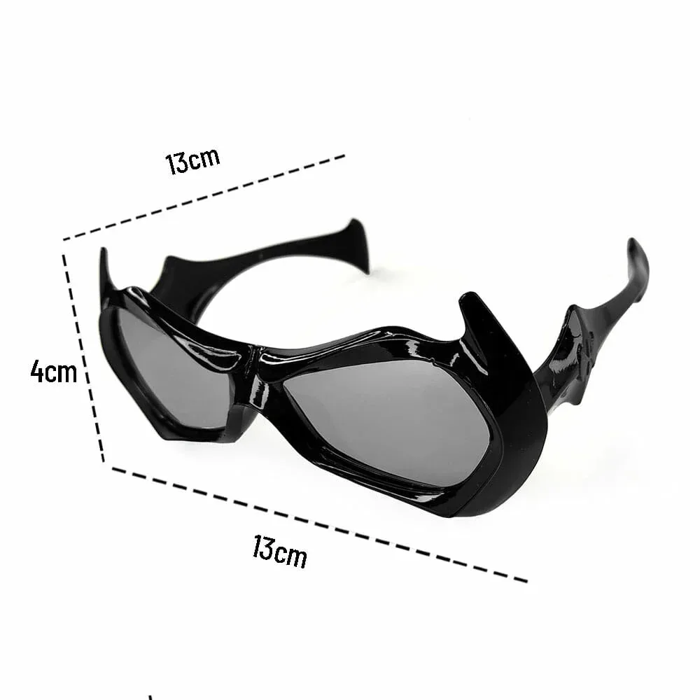 1pza Lentes chicos con marco de plático negro estilo batman, variedad de colores / 1020f