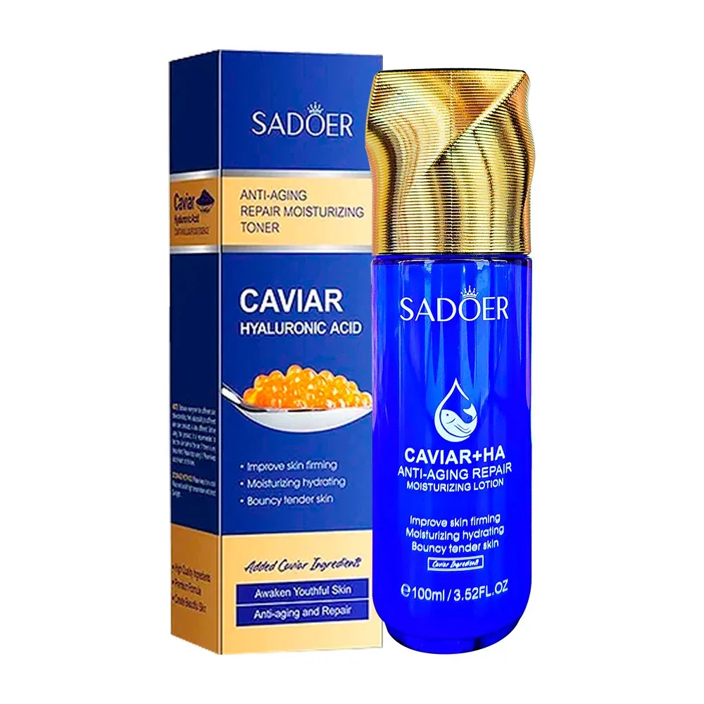 Loción reparadora con caviar y ácido hialurónico, antiarrugas e hidratante 100ml