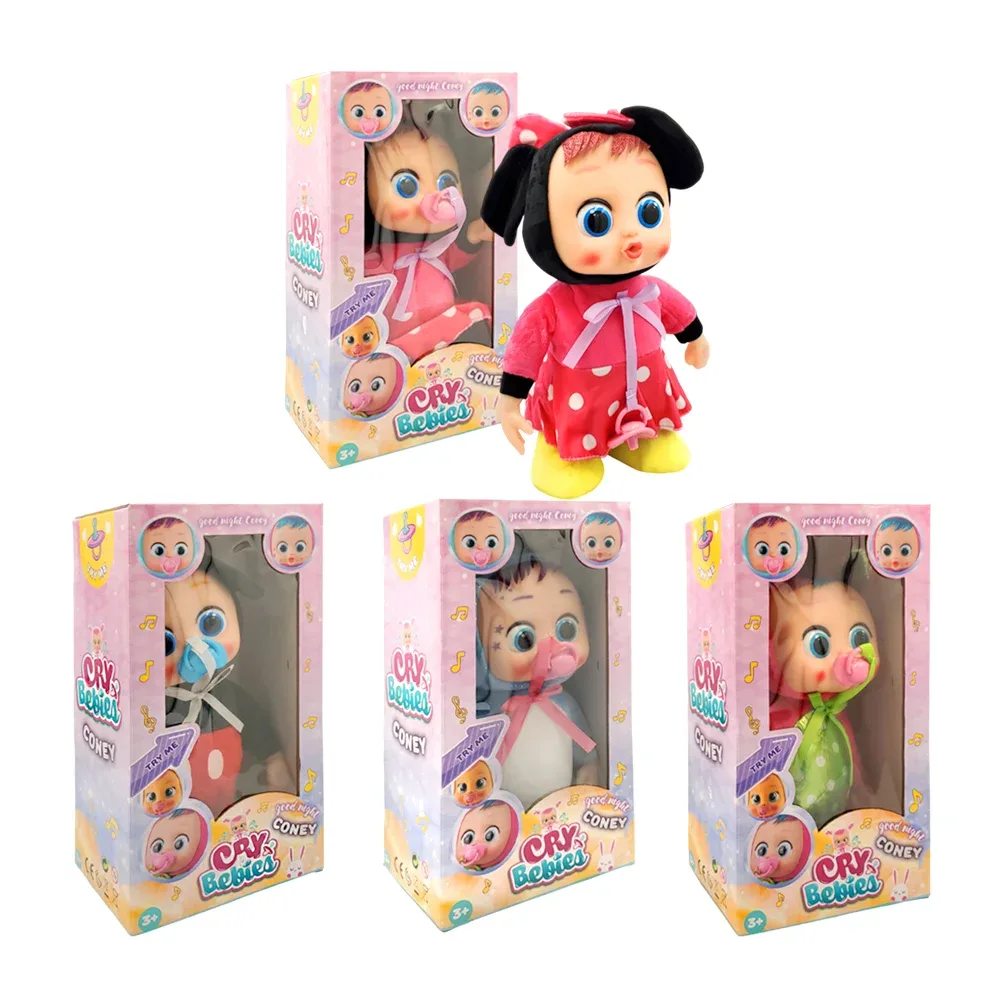 Muñeca bebé llorón cry bebies con mameluco, chupón y sonido, varios modelos
