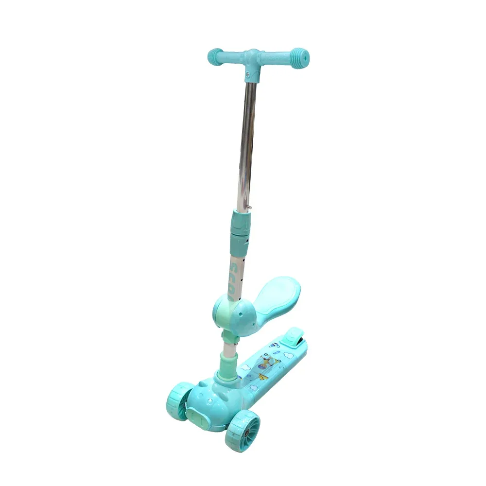 Scooter infantil montable con asiento, luces, sonido y estampado de nubes y accesorios, variedad de colores / sm905