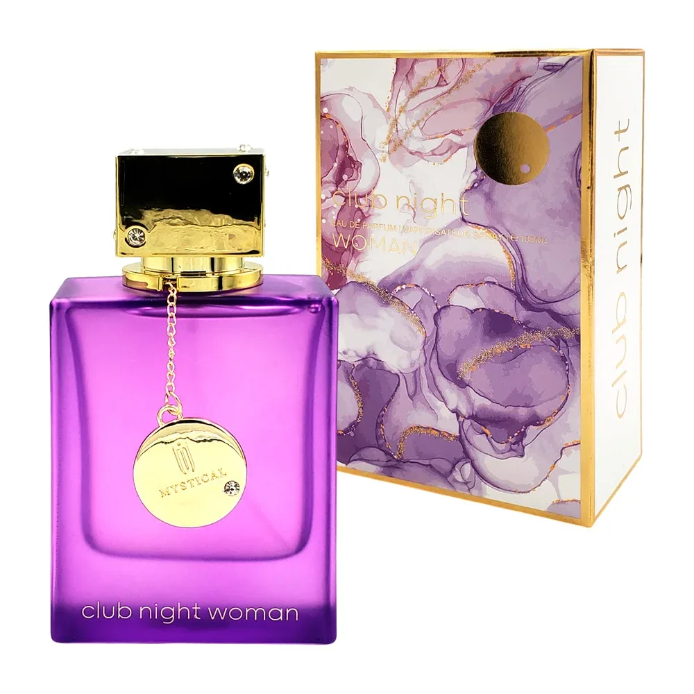 Perfume club night woman morado, 100 ml en spray con fragancia para dama