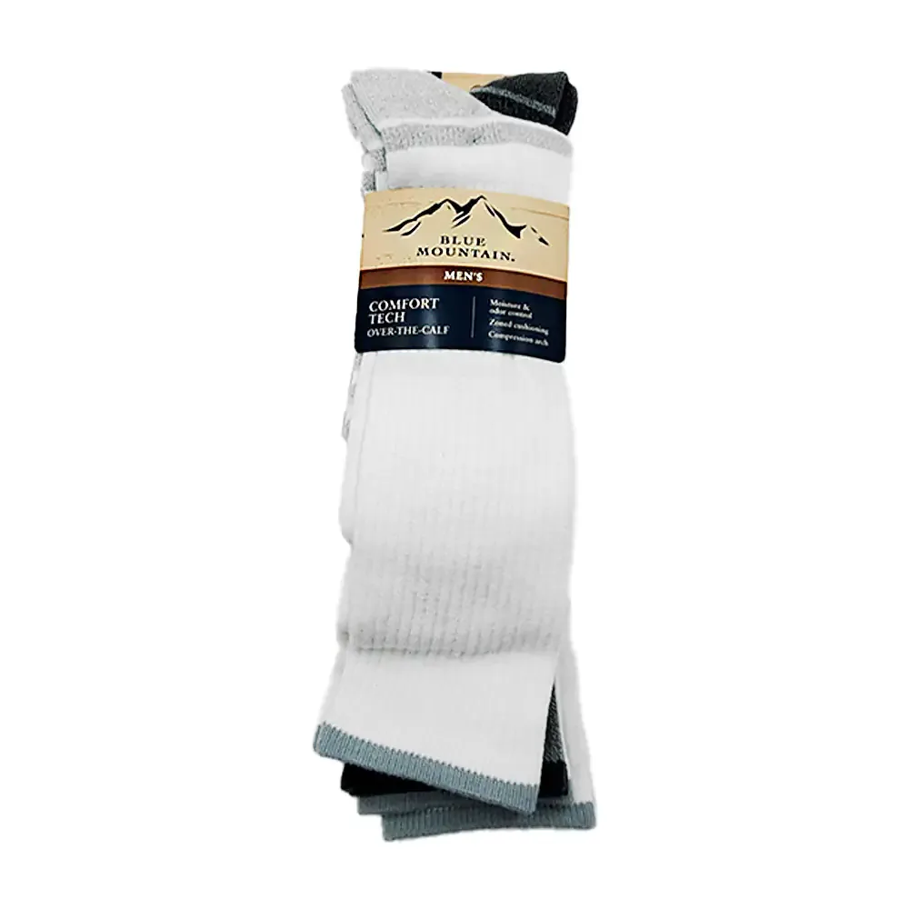 Paquete con 3 calcetines / calcetas blue mountain talla l, variedad de diseños