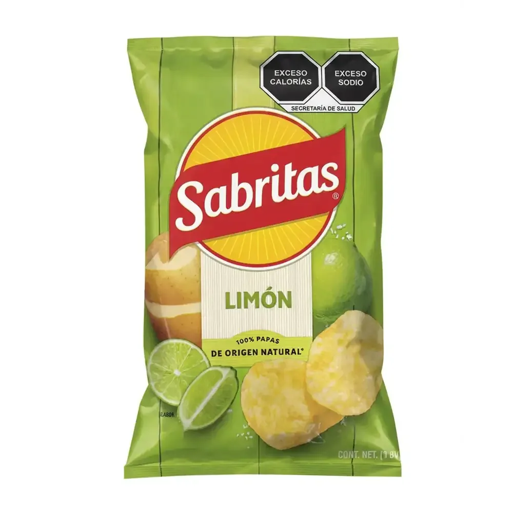 1pz Bolsa de sabritas sabor limón, 42g / 043958