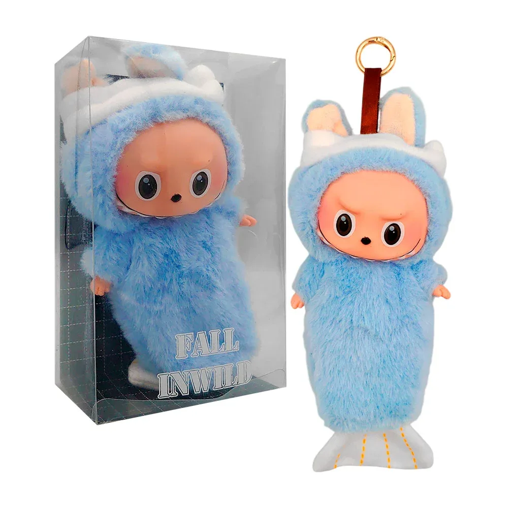 1pza Llavero de peluche afelpado tipo labubu con traje de sirena o ángel, variedad de colores / fall inwild / toy2511