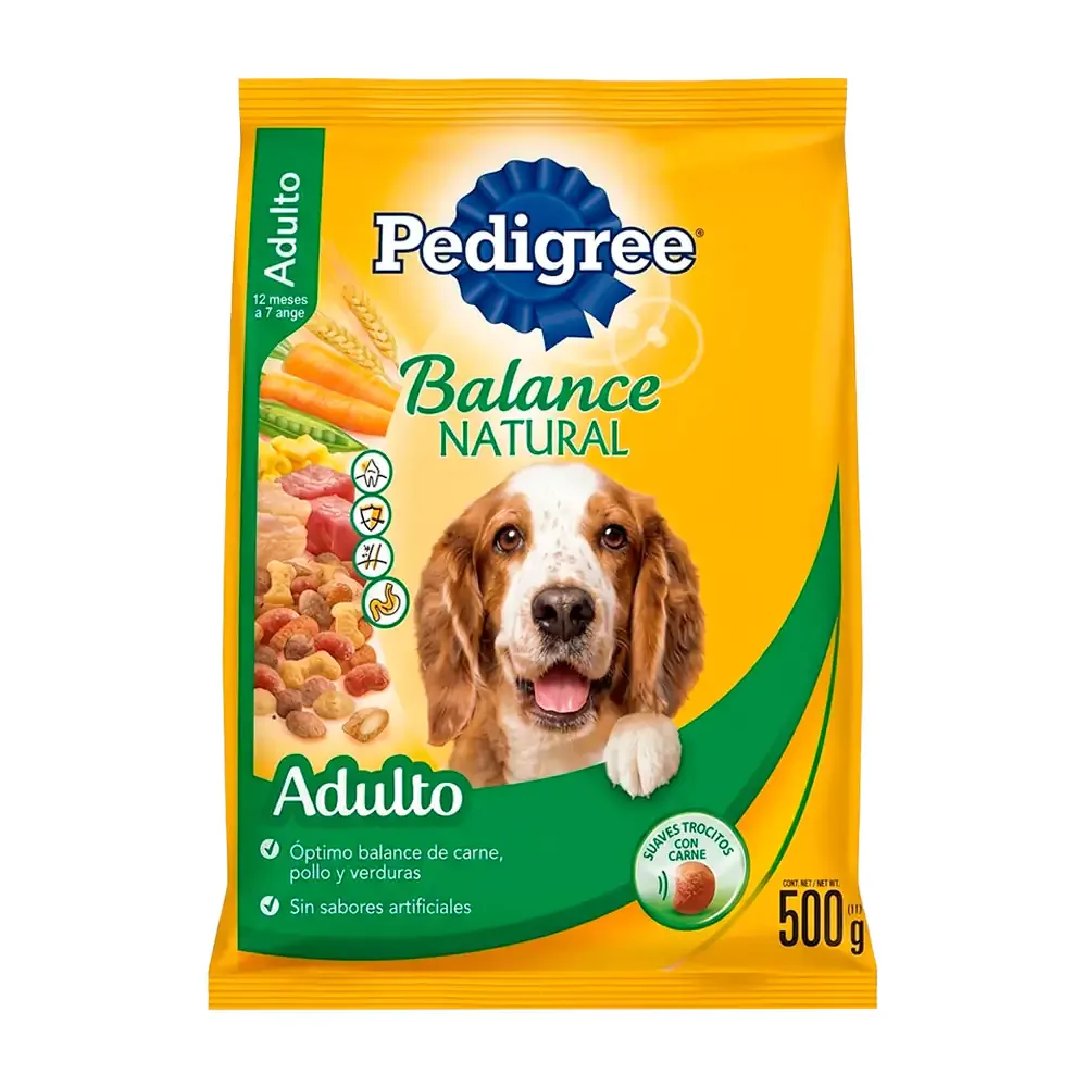 Bolsa de croquetas pedigree balance natural para perros adultos, 500g / 5690